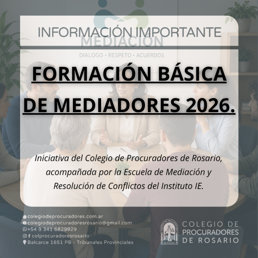 Formaci&oacute;n B&aacute;sica de Mediadores 2026