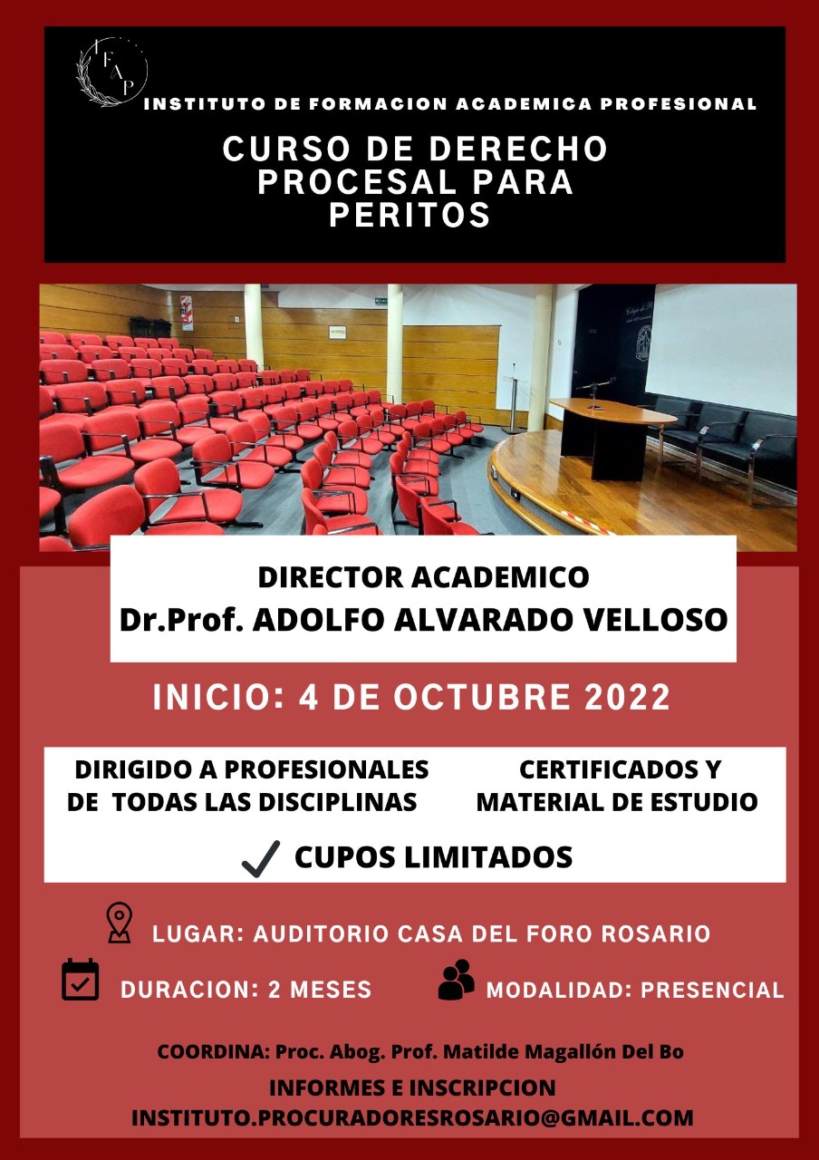 Curso de Derecho Procesal para Peritos