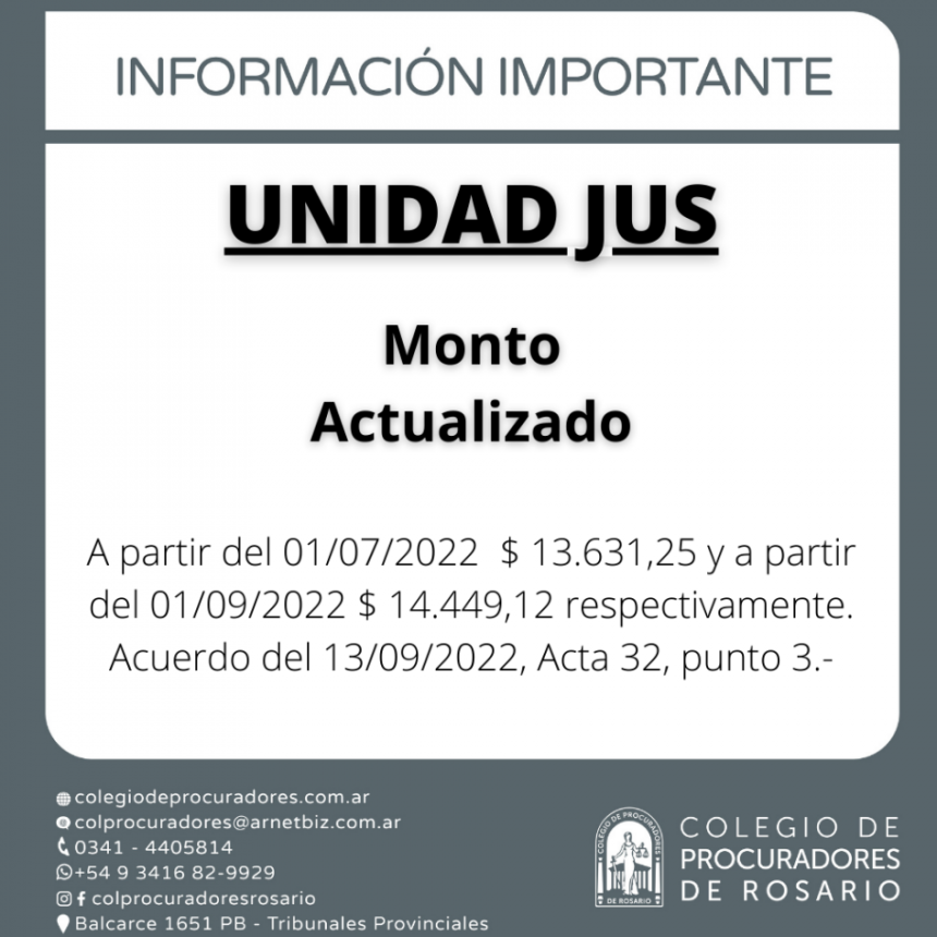 Aumento Unidad JUS